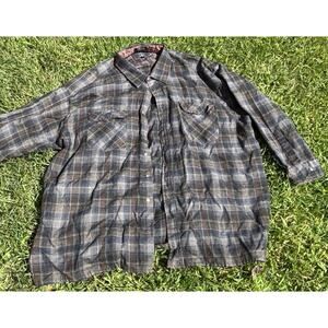 Vintage Salmon River Traders Men’s Wool Blend Soft Button Up Flannel Fall Sz 3X